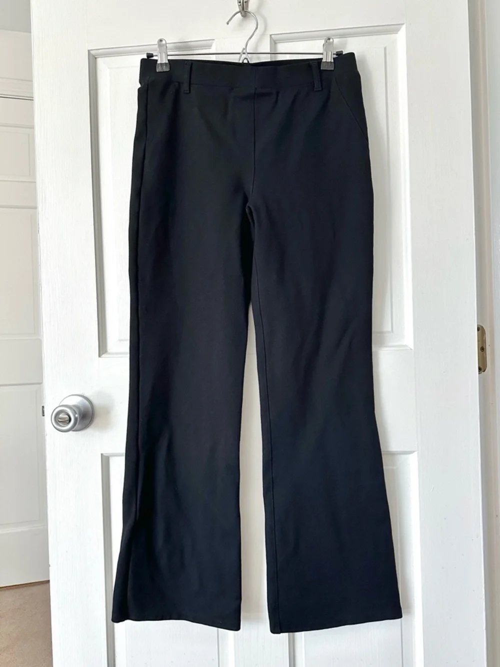 Quince Ultra-Stretch Ponte Bootcut Pants Pull-on Black 28” Inseam Size M